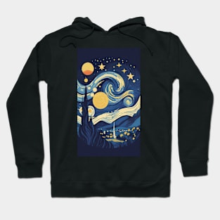 Starry Night Reverie: Van Gogh's Celestial Symphony Hoodie